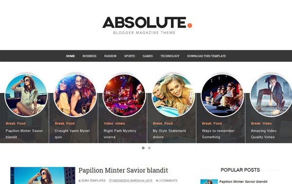 Absolute Responsive Blogger Template
