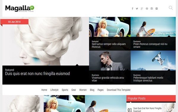 Magalla is a clean, stylish, flexible, and intelligent Blogger Template for your news website, magazine, or personal blog. Its strength lays is in its simplicity and flexibility, a robust blogger template that presents your work and content with absolute clarity.