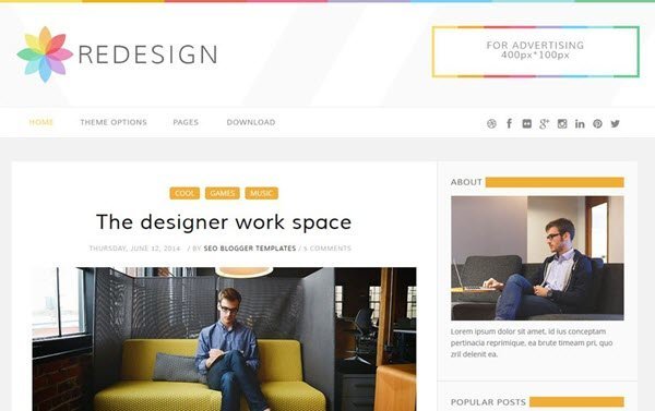ReDesign Responsive Blogger Template