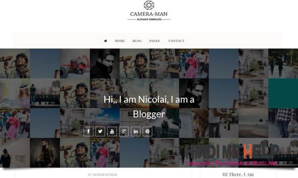 Camera-Man Responsive Blogger Template hindi me help