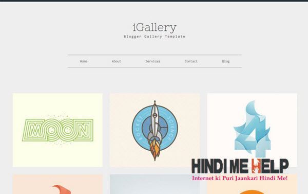 IGallery Responsive Blogger Template hindi me help
