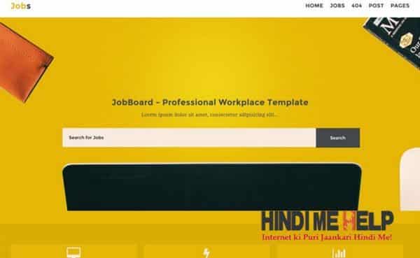Jobs Responsive Blogger Template hindi me help