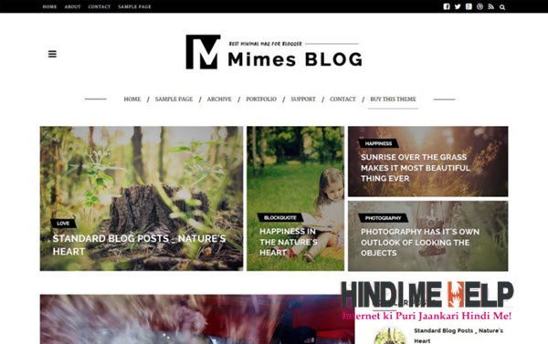 Mimes-Blog Multipurpose Blogger Template hindi me help