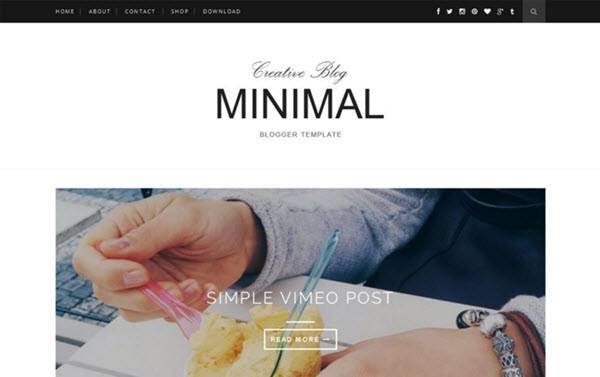 Minimal – Clean & Responsive Blogger Template