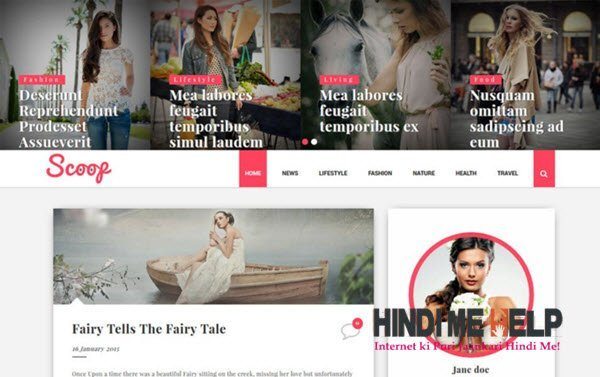 Scoop Fashion Responsive Blogger Template hindi me help