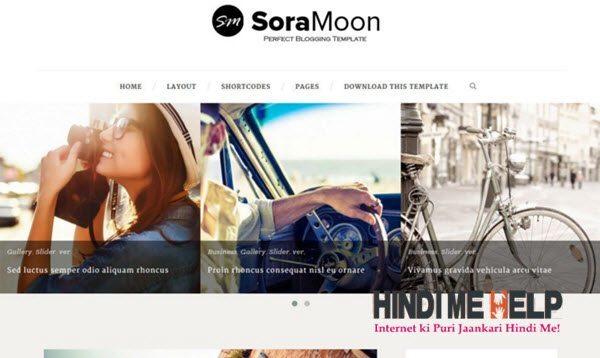 Sora Moon Responsive Blogger Template hindi me help