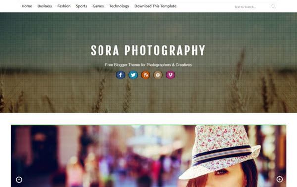 Sora Photography Responsive Blogger Template hindi me help