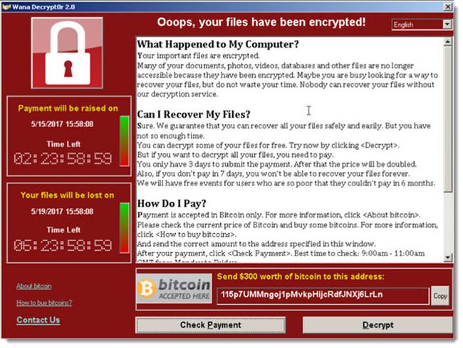 wanacry rensomware cyber attack pics in hindi