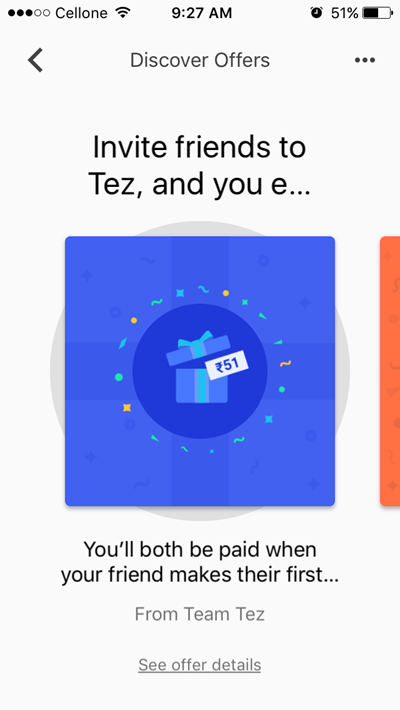 Google TEZ App refer and earn