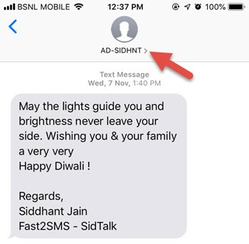 Professional SMS send kare bina mobile number ke WIsh karne ke liye